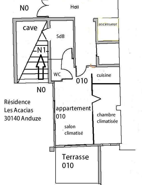 Appartement 10 Des Acacias Anduze Chambre photo